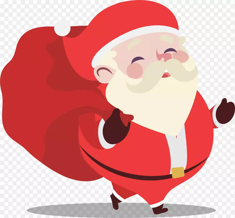 红色卡通可爱圣诞老人