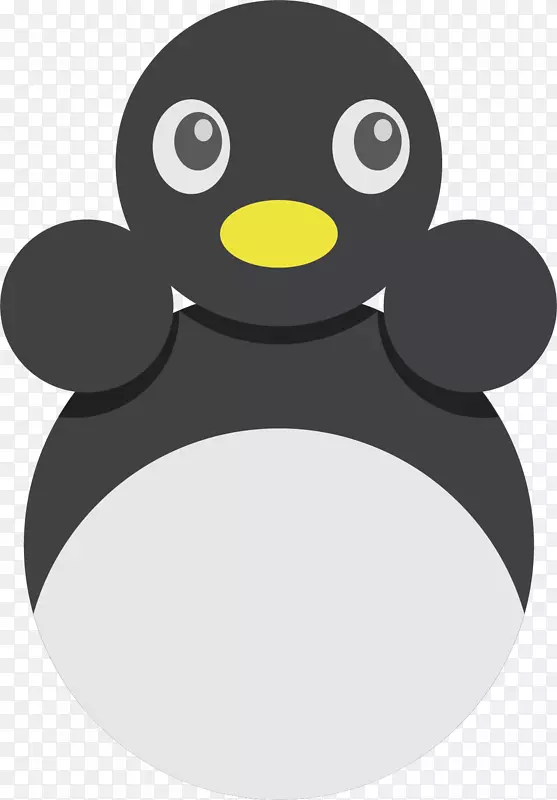 矢量图卡通小企鹅