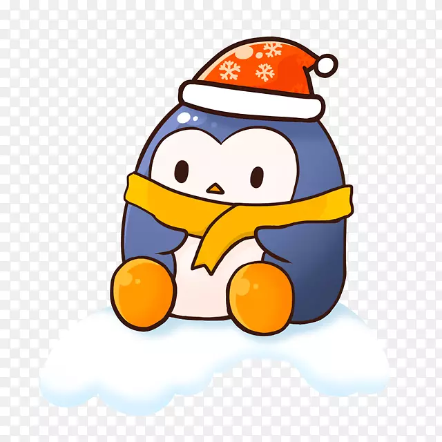 卡通戴帽子 的企鹅图标