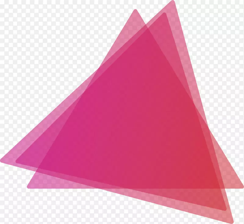 粉红色几何三角形