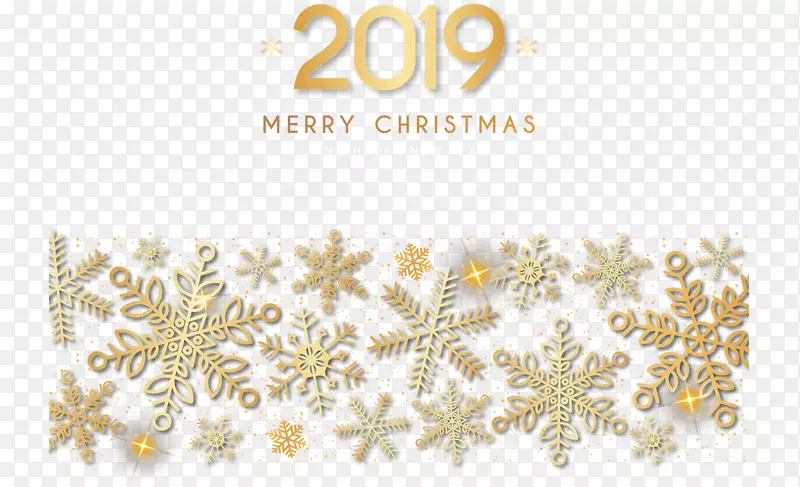 金色雪花2019新年