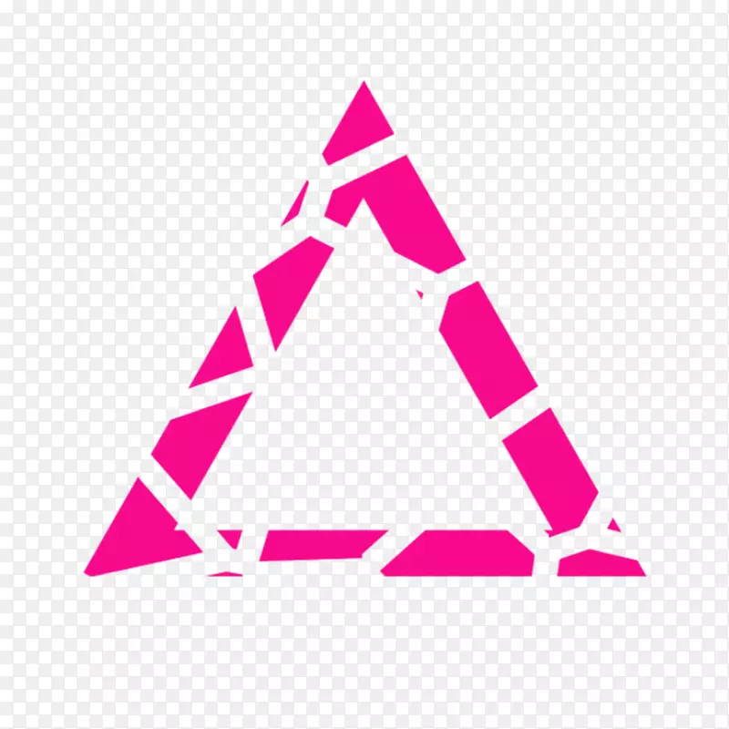 粉色花边正三角形