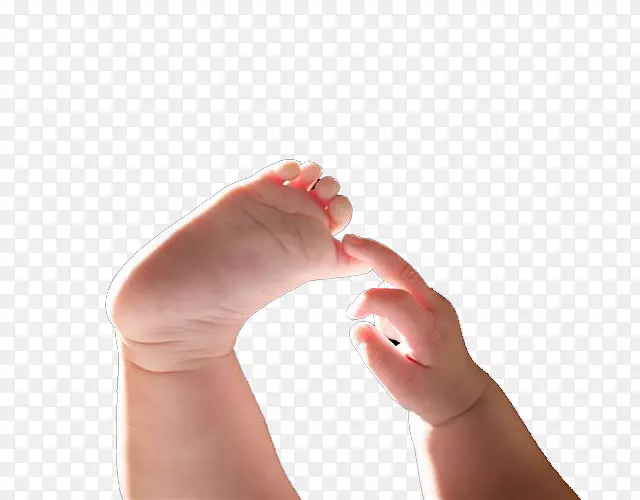 可爱婴儿摸着小脚丫特写装饰图案
