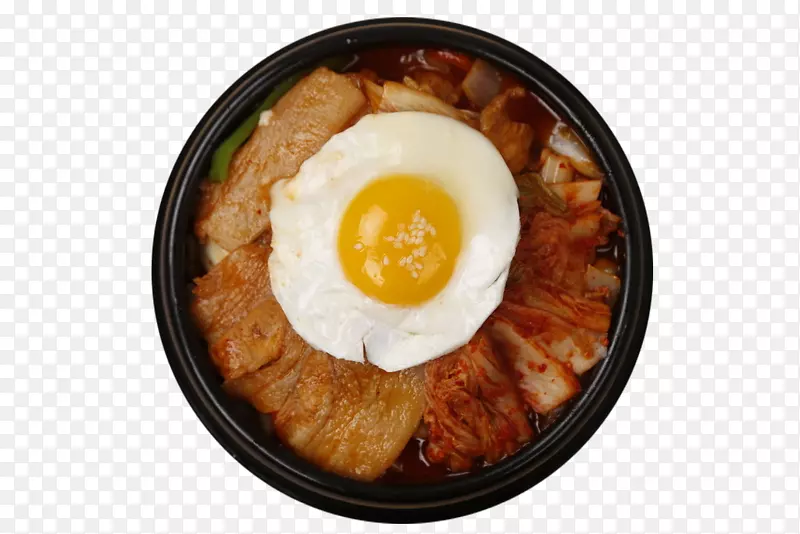 美味韩式泡菜鸡蛋拌饭