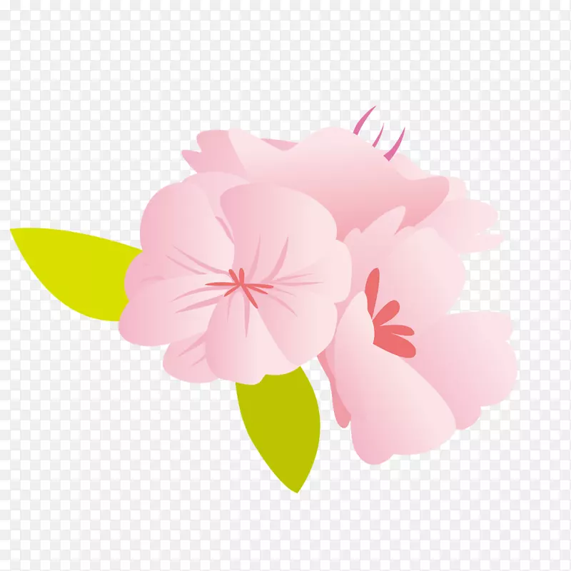 粉色桃花花朵矢量素材