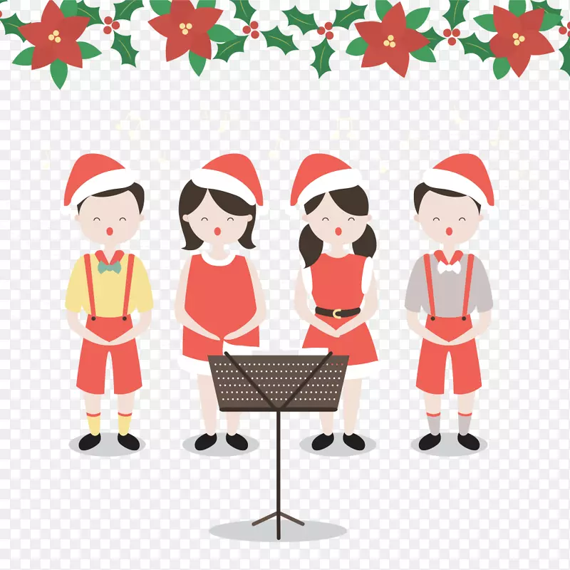 圣诞节孩子歌唱