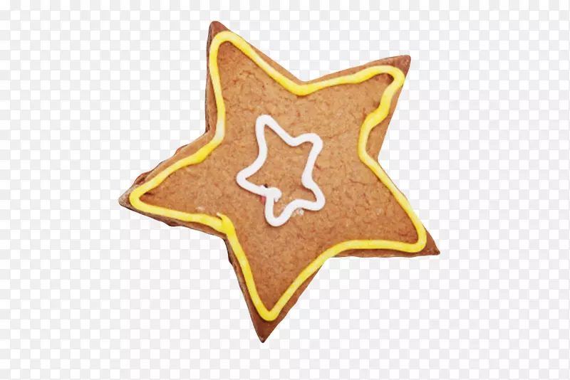 棕色的奶油五角星饼干