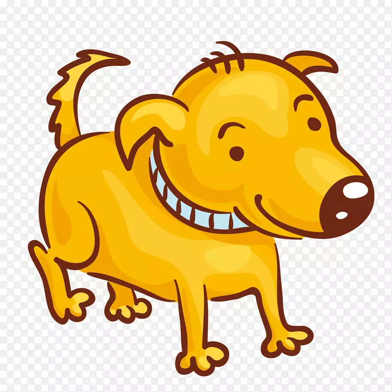 可爱黄色动物小狗狗