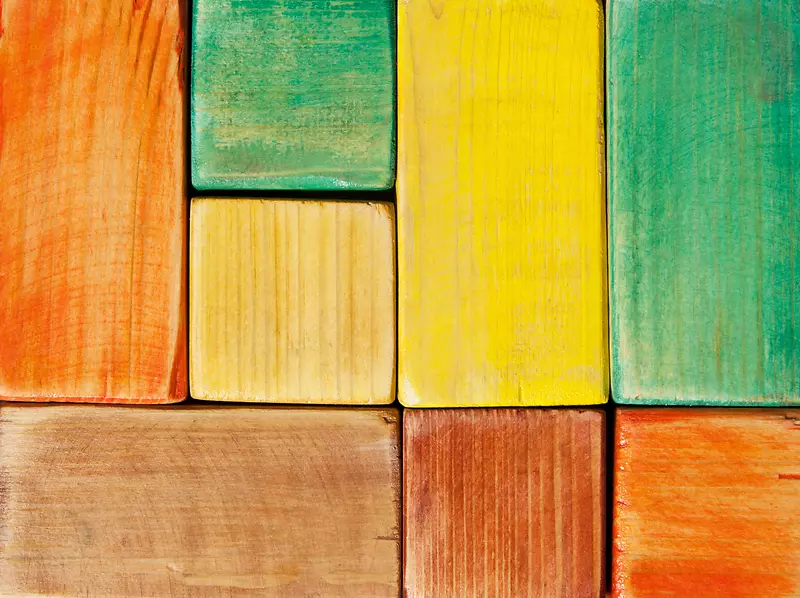 彩色木质方块