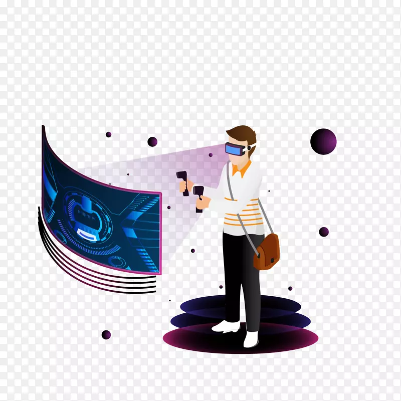 卡通VR体验人物矢量图PNG图片素材下载_图片编号7368501-PNG素材网