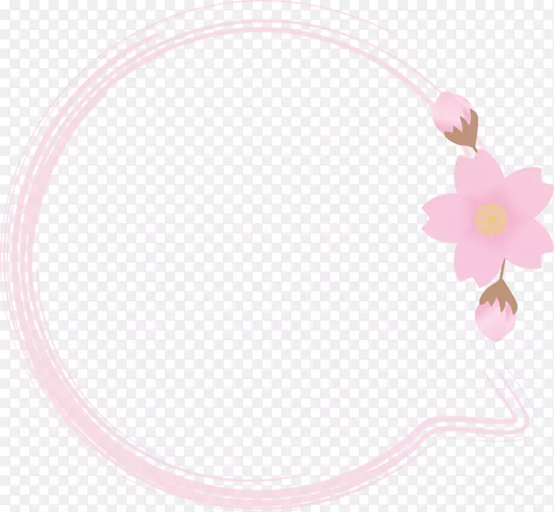 春天粉色花朵对话框