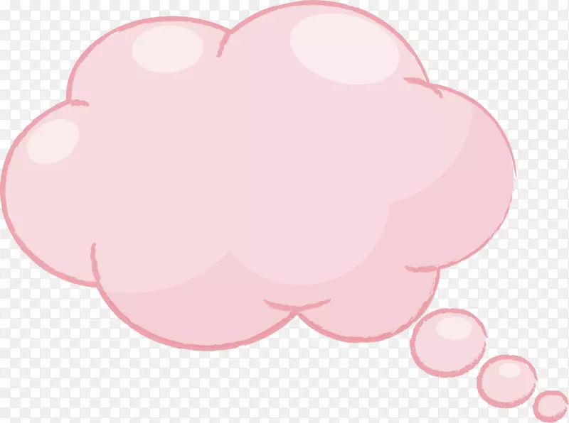 粉色云朵气泡