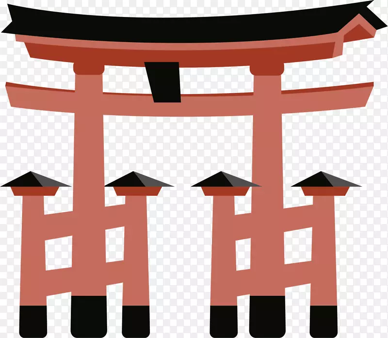 矢量图牌坊