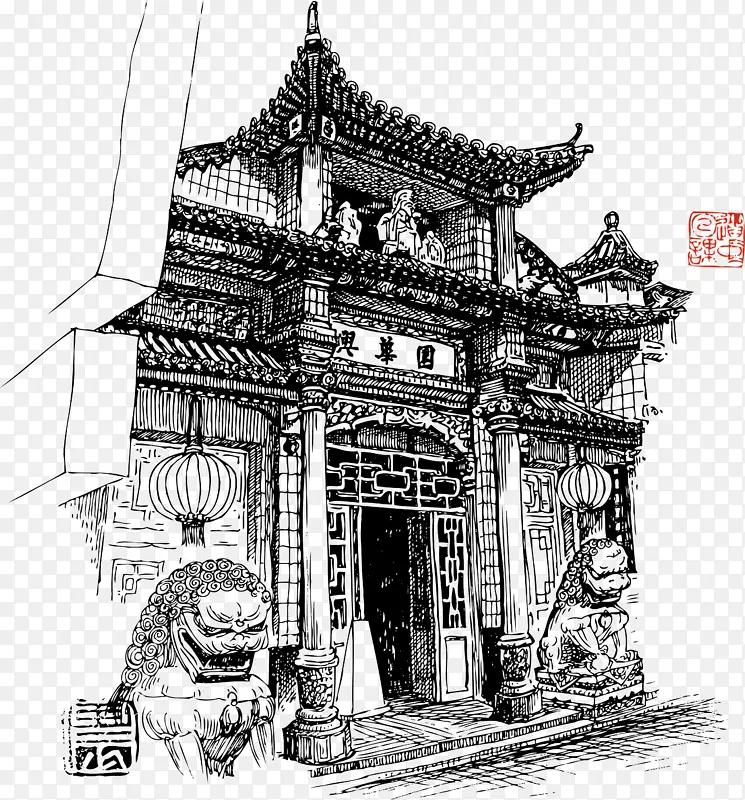 中国古代街边建筑酒楼