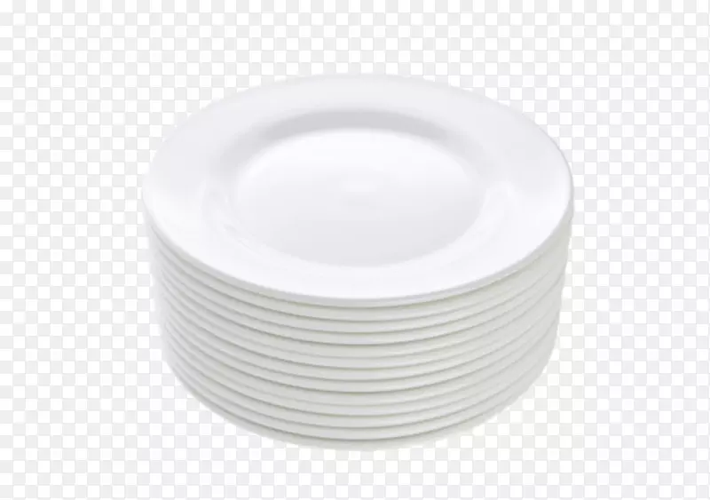 白色层叠的餐具碟子