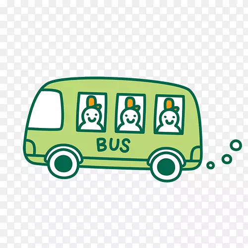 绿色公交车