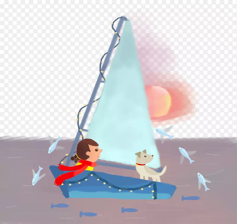 免抠卡通手绘航海出行的人