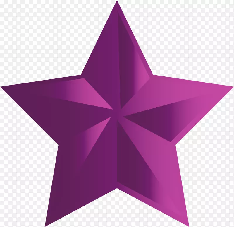 紫色卡通星星