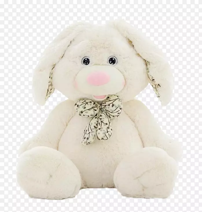 白色垂耳兔毛绒玩具