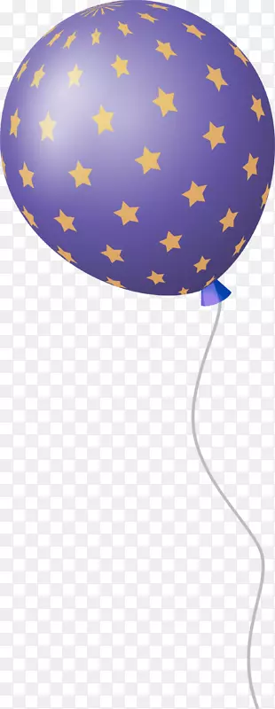 儿童节紫色星星气球