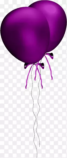 卡通紫色气球装饰