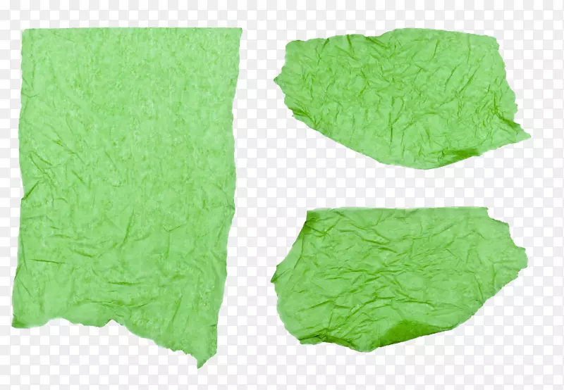 绿色皱纹碎纸片