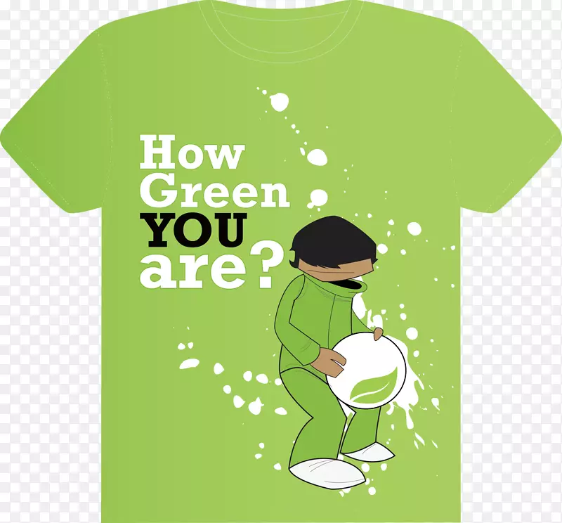 绿色环保印花T恤