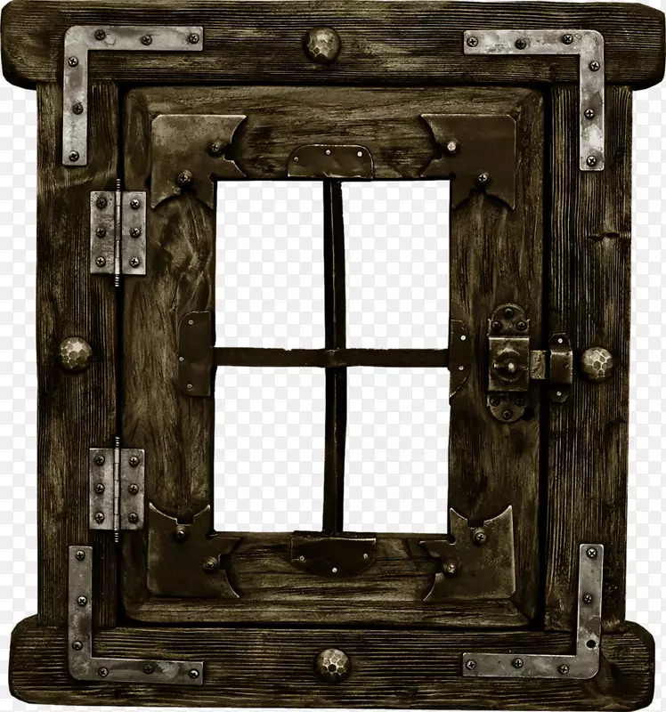 复古木头窗户素材