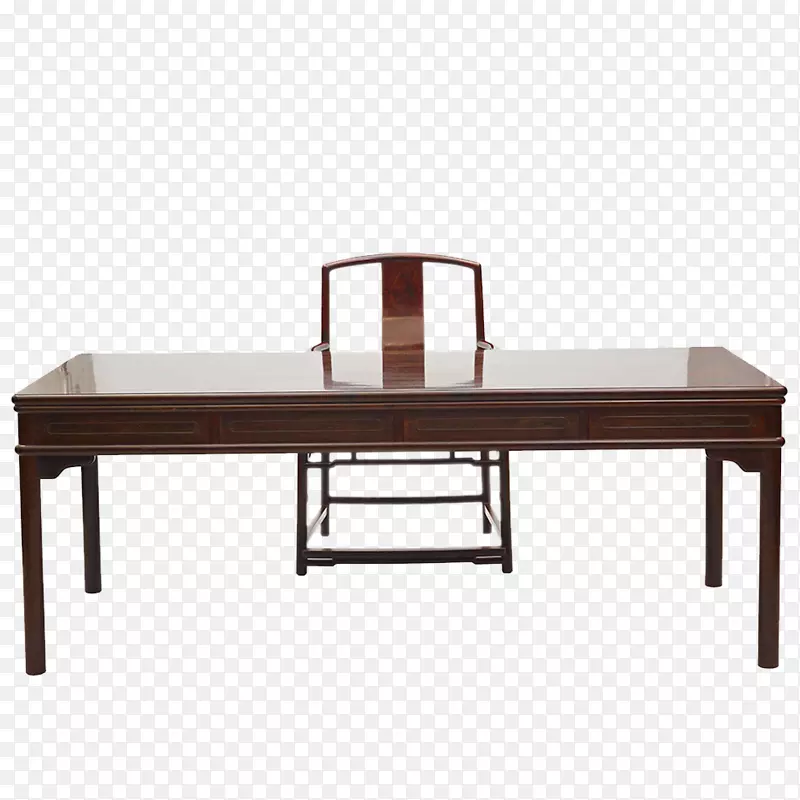 红木古典桌椅免抠平面图