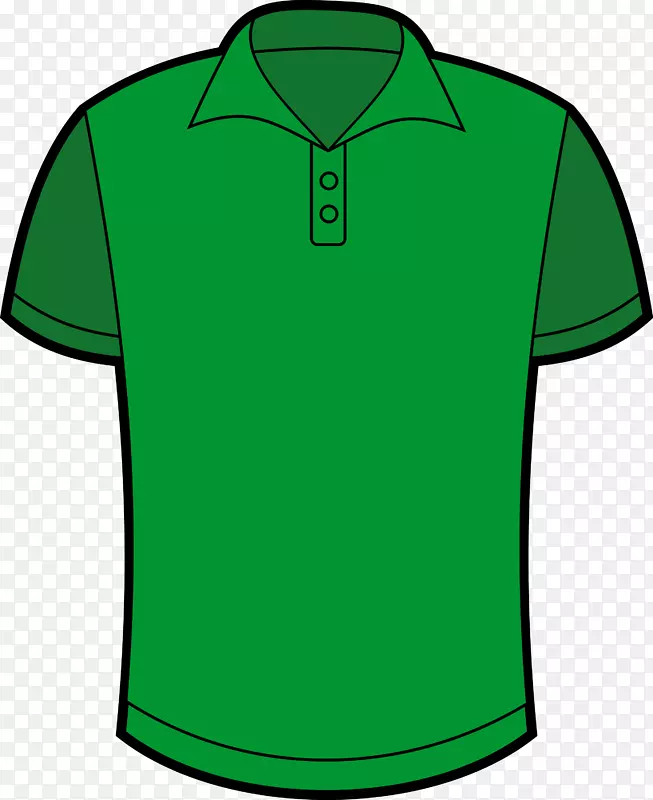 绿色矢量短袖T恤图