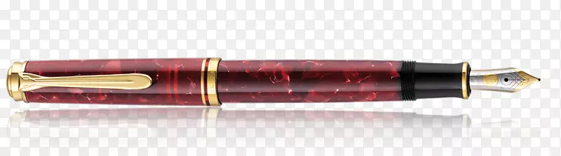 横放的红色花纹钢笔