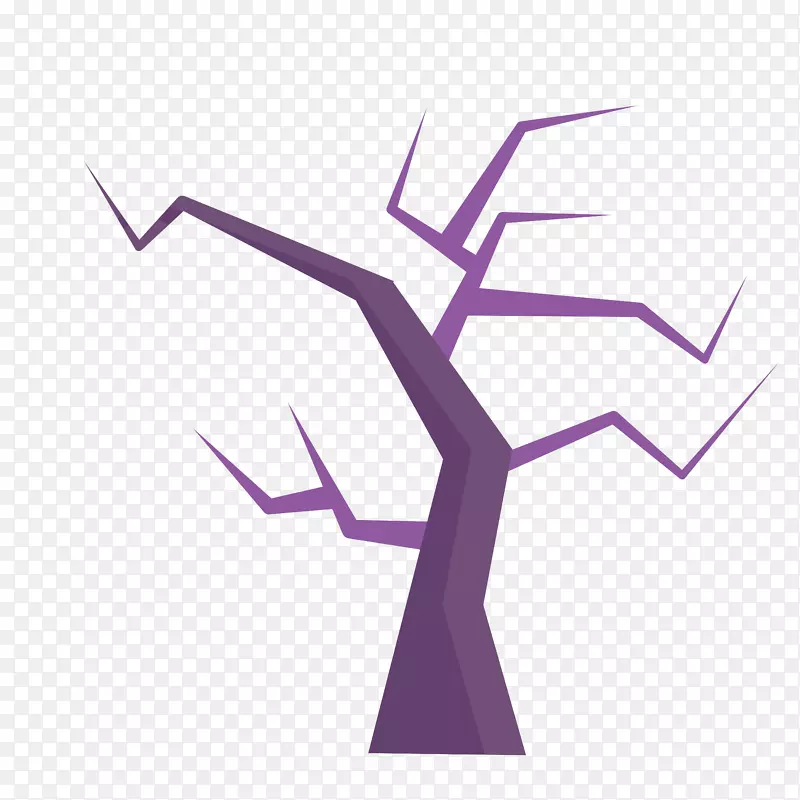 紫色的树干