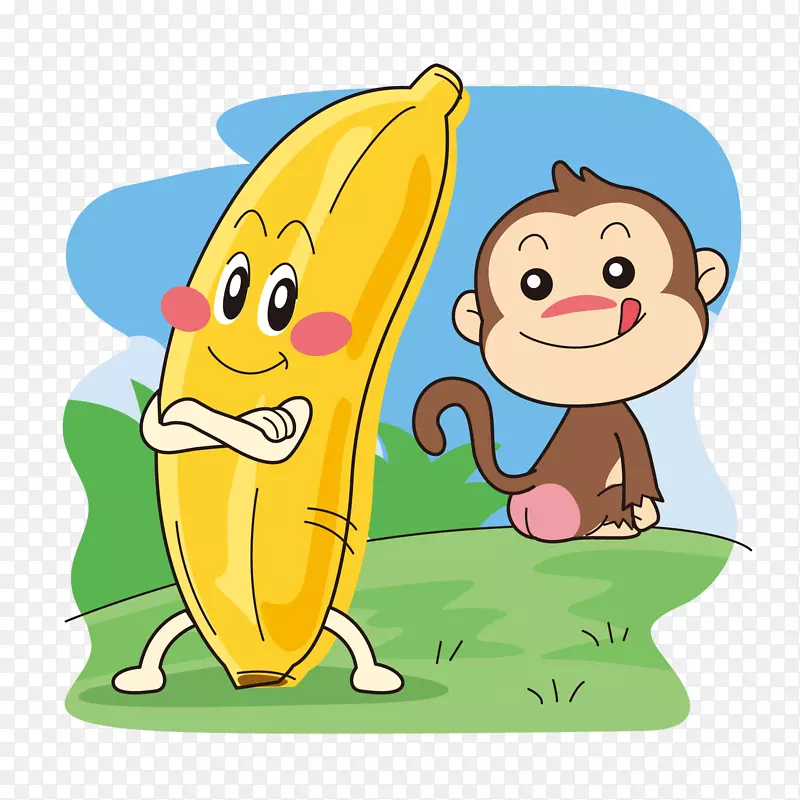 卡通可爱香蕉免抠素材