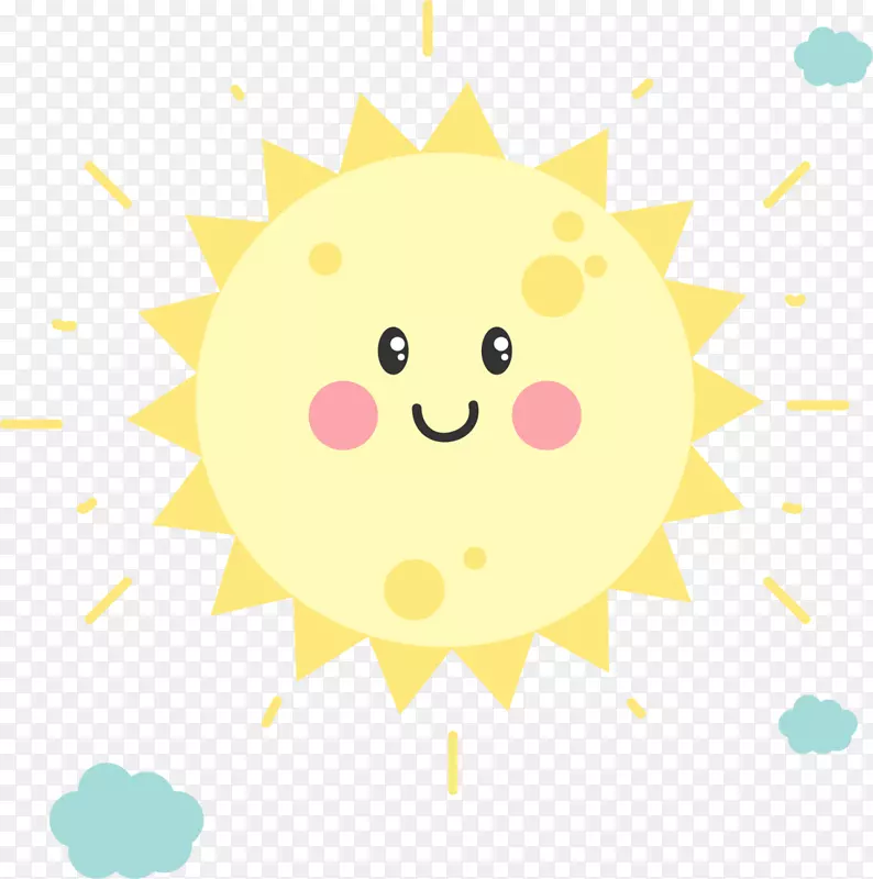 黄色微笑可爱太阳