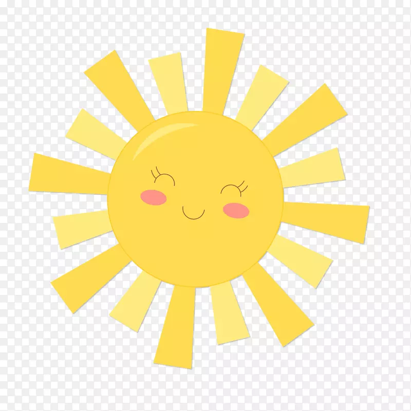 卡通微笑的太阳矢量图