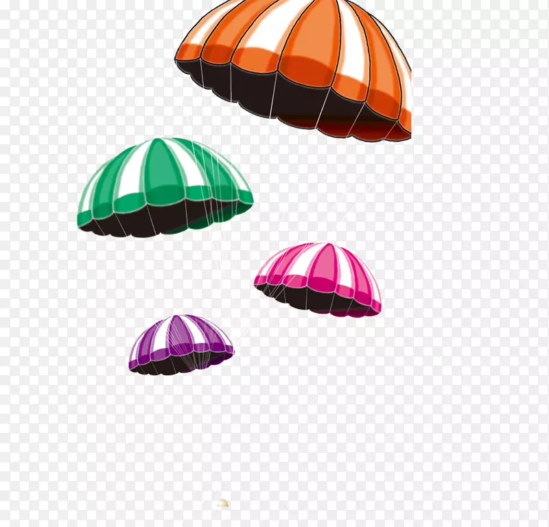 彩色降落伞