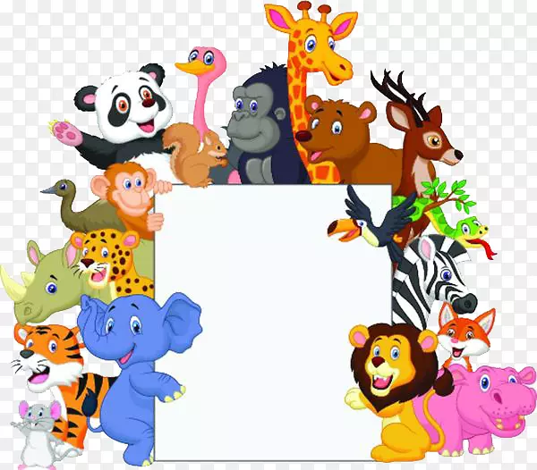白板文本框旁的动物