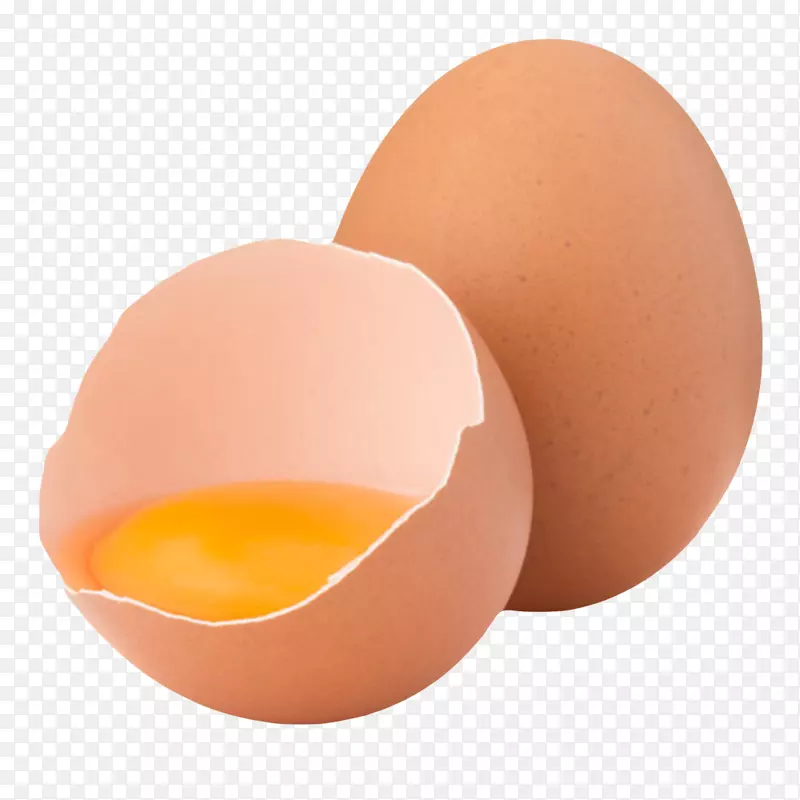 褐色鸡蛋初生蛋和爆开的初生蛋实