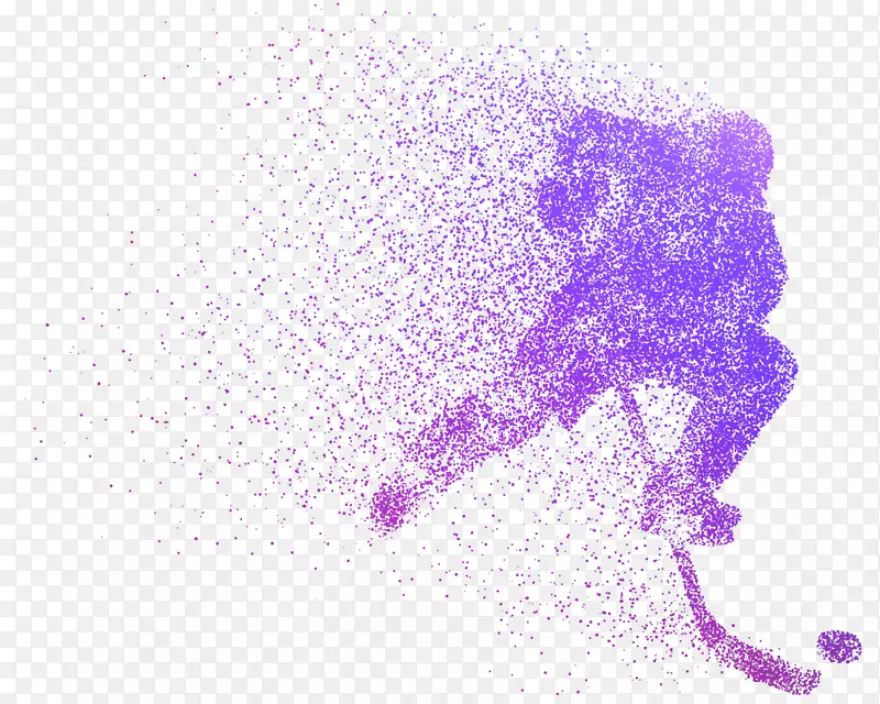 紫色人体运动打球好看热血透明图