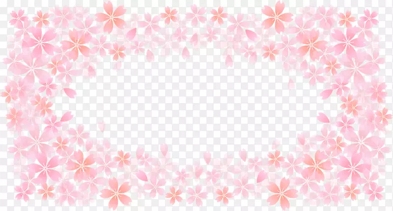 粉色梦幻花朵框架