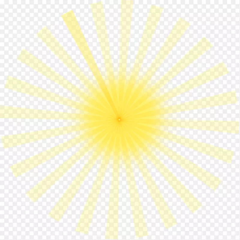 黄色放射光线效果元素