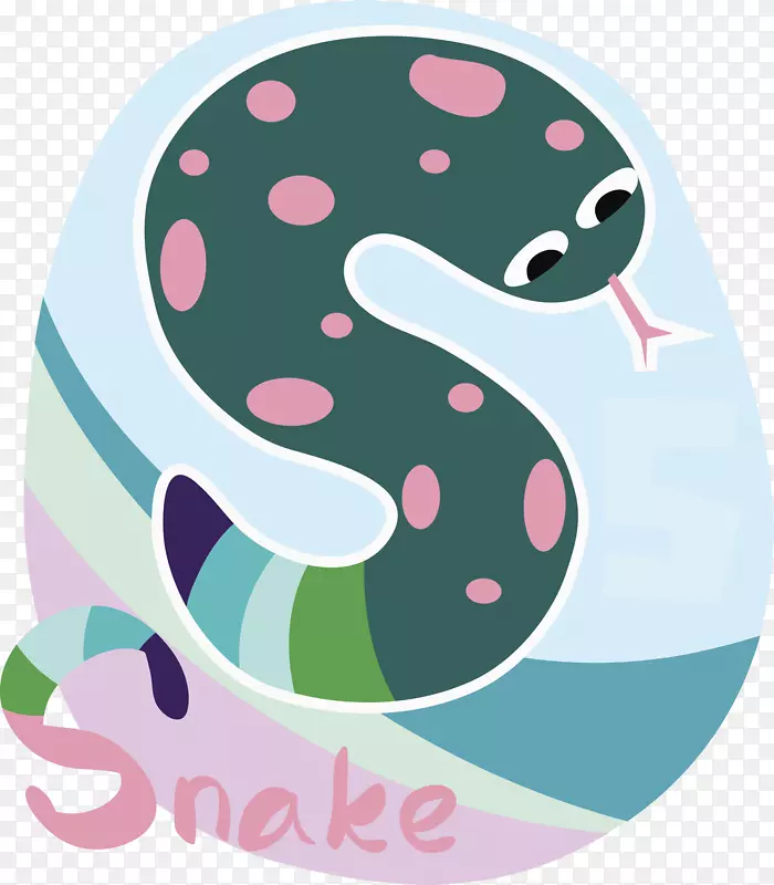动物小蛇创意读物插画