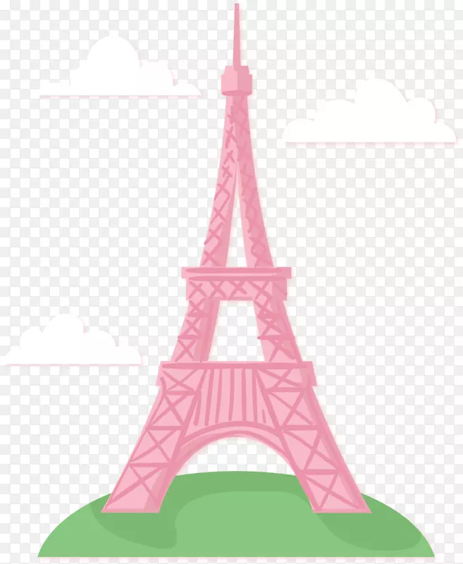 粉红法国巴黎铁塔