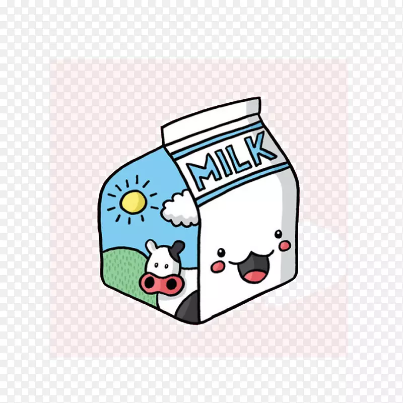 卡通可爱日系牛奶盒素材