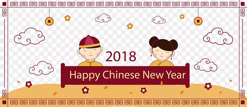 2018狗年快乐福娃新年装饰