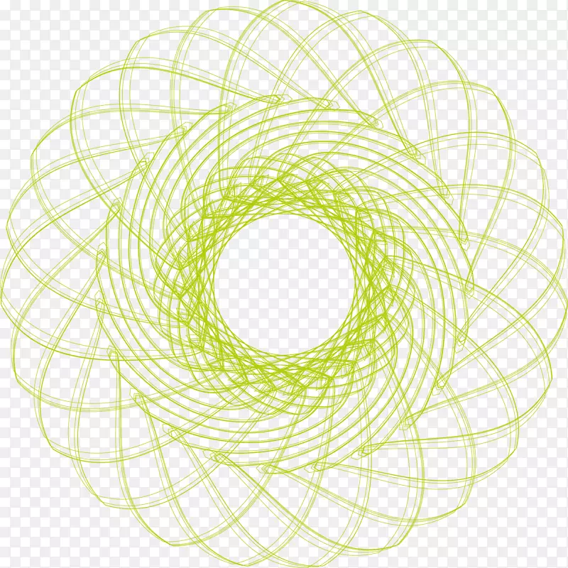 绿色线条螺旋矢量图