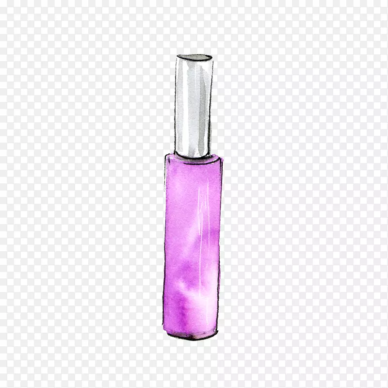 一个紫色的化妆瓶