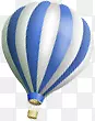 蓝白色热气球