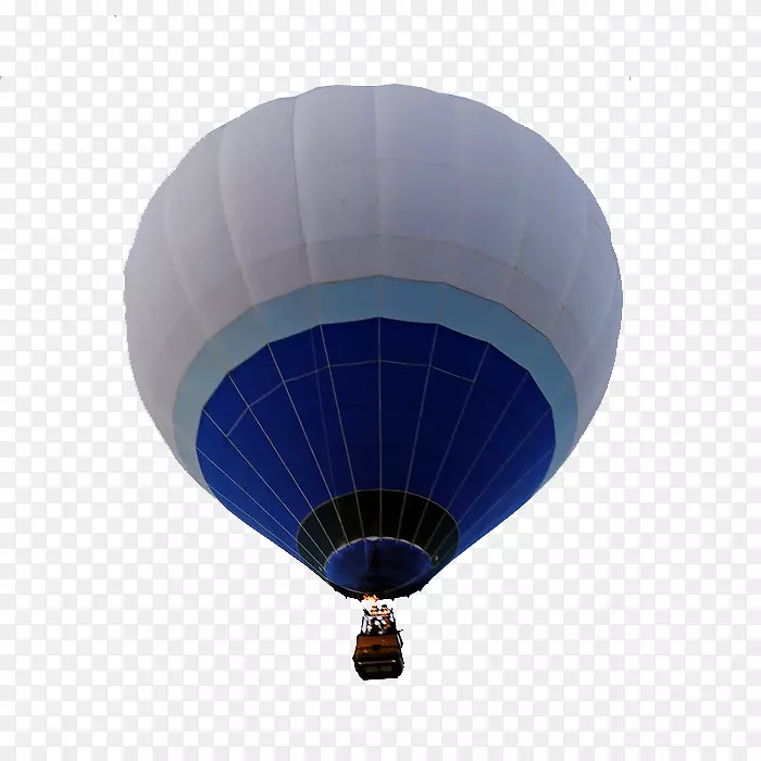 蓝白色热气球