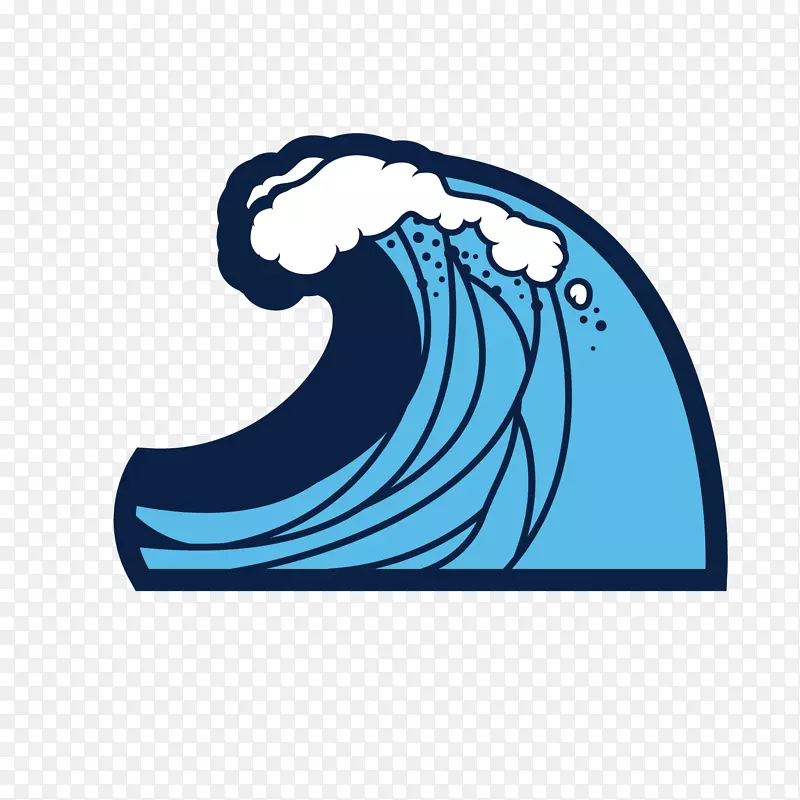 矢量彩绘海浪
